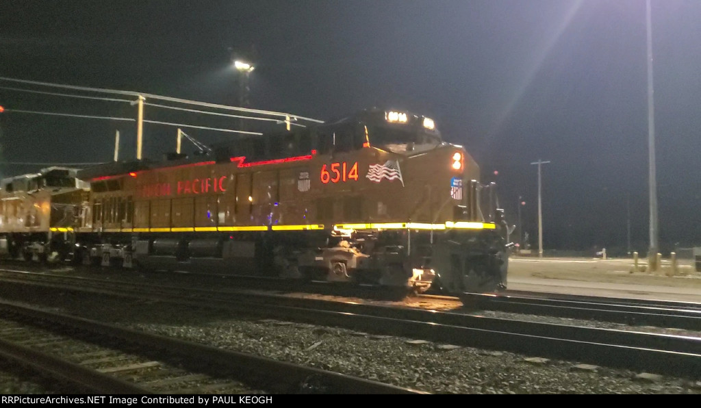 UP 6514 Noses Forward off Main 1 to Line Herself up to Reverse Back into The UP East Ogden Yard to Drop Off Freight  cars